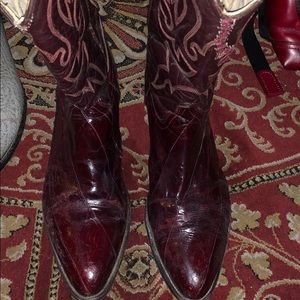 Eel Skin Boots ((Wine)